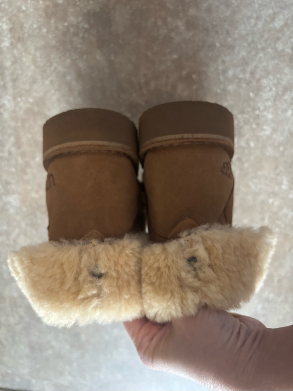 UGG Quincy Brown Shearling Lace Up Winter Boots Women’s 8.5 - Picture 5 of 9